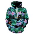 thumbnail image 2 of Sudadera con capucha con estampado 3D de flores y hojas para hombre, sudaderas de moda de manga larga con estampado de plantas coloridas, sudaderas de gran tamaño, 2 of 4