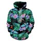 thumbnail image 2 of Sudadera con capucha con estampado 3D de flores y hojas para hombre, sudaderas de moda de manga larga con estampado de plantas coloridas, sudaderas de gran tamaño, 2 of 5