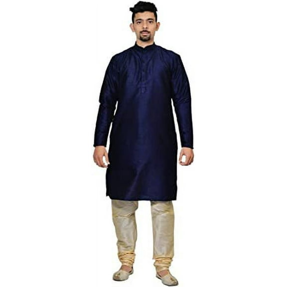 Royal Men's Silk Blend Kurta & Churidaar Set