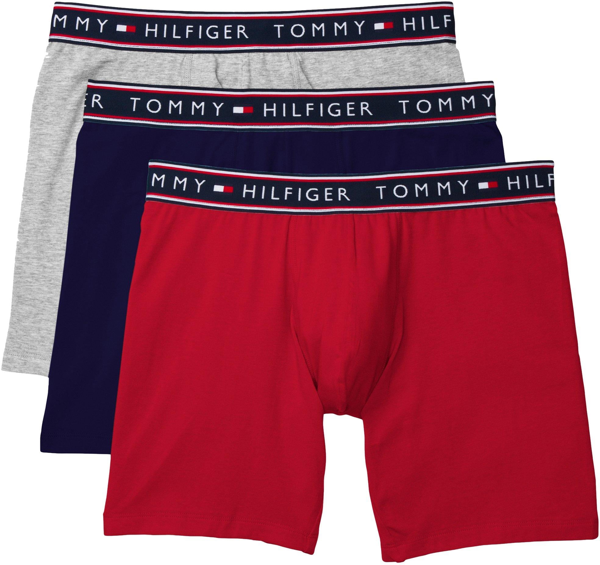 tommy hilfiger men's underwear 3 pack cotton stretch trunks