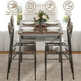 thumbnail image 3 of Ktaxon Dining Table Set for 4/6 with Storage Racks, Dining Room Table Set for 4/6 Modern Design, Kitchen Table and Chairs for Home Kitchen, Burnt Brown, 3 of 8