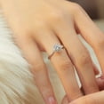 thumbnail image 4 of 0.5 Carat Women's Moissanite Rings for Women S925 18K White Gold Moissanite Wedding Band for Bridal Set Simulated Diamond Promise Ring Fiancee Lab Grown Diamond Engagement Rings, 4 of 8