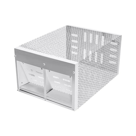 Humane Rat Trap with Double Opening One-Way Door - 12"x9"x6" Automatic Small Animal Trap Cage - Live Capture for Squirrels,Chipmunks & Mice - Indoor & Outdoor Rodent Control Solution