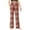 Red, variant on Men Women Plaid Pants Drawstring High Waisted Loose Trousers with Pockets Baggy Lounge Sleepwear Travel Pants