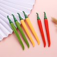 thumbnail image 6 of Clearance Sale! 1PC Food-Shaped Gel Pen, 0.5mm Pepper Novelty Ballpoint for Creative Writing, Plastic, for Office & Home, (17cm, Green), 6 of 8