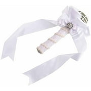 Lillian Rose Satin Wedding Bouquet Holder, White