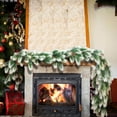 thumbnail image 6 of Artificial Christmas Garland 6.5Ft - Realistic Flocked Pine Greenery for Stair Railing, Mantel, Fireplace, Front Door, Holiday Party Decor with Green Cones, 6 of 8