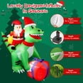 thumbnail image 4 of Dinosaurio Navideño Inflable XIANKE 1.5 m con Luces LED de Santa, 4 of 7