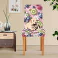 thumbnail image 4 of Yayeee 2 Pack Dining Chair Covers Stretch Parson Chairs Slipcovers Seat Protector, Pink Blueberries, 4 of 6