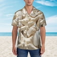 thumbnail image 4 of Kll Men'S Hawaiian Shirt Short Sleeve Button Down Beach Shirts-Starfish And Sea Shells, 4 of 8