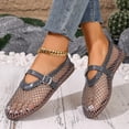thumbnail image 3 of Women's Mesh Mary Jane Flats Breathable Ballet Flats Dress Shoes Buckle Strap Ballerina Shoes for Walking Work Casual Daily Wear, 41, 3 of 5