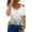 Green, variant on asdoklhq Juniors Plus Tops & T-Shirts,Women Print T-Shirt Short Sleeve Lace Splicing Cold Shoulder V Neck Tops Summer Casual Blouse
