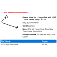 thumbnail image 2 of Heater Hose Set - Compatible with 2005 - 2006 Saturn Relay 3.5L V6, 2 of 2