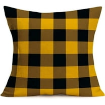 Buffalo Plaid Pillows Decorative Throw Pillow Covers Cotton Linen 18X18 Inch Farmhouse Pillow Cover Cushion Case Decor Classic Tartan Pillowcase for Home Sofa (Plaid D-1Pac)