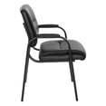 thumbnail image 4 of Guest Chair in Black Faux Leather in Black Finish Frame, 4 of 10