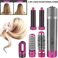 thumbnail image 3 of Multi Functional 5-in-1 Hot Air Comb & Hair Straightener Brush with Curling Iron, Hair Dryer & Dry Brush for Women | Electric Hair Styling Tool, 3 of 10