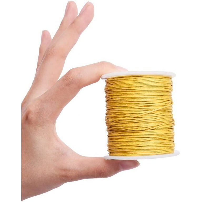 1 Roll 1mm 100 Yards Waxed Cotton Cord Thread Beading String for Jewelry  Making Crafting Beading Macrame Golden
