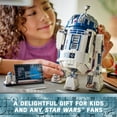 thumbnail image 6 of LEGO Star Wars R2-D2 Brick Built Droid Figure, Collectible Star Wars Room Décor with Exclusive 25th Anniversary Minifigure Darth Malak, Creative Play Gift Idea for Kids or Fans Ages 10 and Up, 75379, 6 of 8