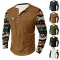 thumbnail image 5 of ZCFZJW Vintage Aztec Print Western Shirts for Men Trendy Oversized Casual Long Sleeve Patchwork Pullover Tops Big and Tall Regular Fit Graphic T-Shirts Black XXXXXL, 5 of 5