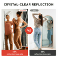 thumbnail image 4 of KOSMONIA 58x18" Frameless Full Length Mirror,High Strength Tempered Glass Full Body Mirror,Luxury Floor Standing Mirror Wall-Mounted Modern Dressing Mirror for Bedroom,Cloakroom,Rectangle Color Black, 4 of 8