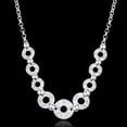 thumbnail image 4 of Italian Design Discs Necklace in 18K White Gold Plated USA Express Shipping, 4 of 4