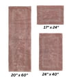 thumbnail image 2 of Better Trends Premium 3 Piece Bathroom Rug Set 100% Cotton, Extra Soft Tufted Bath Mat, Water Absorbent & Reversible Mat, Pink Lux Collection, 2 of 2