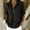 Black, variant on Women's Solid Color Half-Zip Polo Shirt – Short Sleeve Casual Business Top Minimalist Office & Summer Daily Wear Blue，S