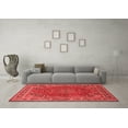 thumbnail image 3 of Ahgly Company Indoor Round Medallion Red Traditional Area Rugs, 4' Round, 3 of 4
