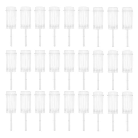 OFFIGAM 40pcs Individual Cupcake Containers with Push-Up Mechanism for Home Bakers and Party Use Clear Plastic Cupcake Holders