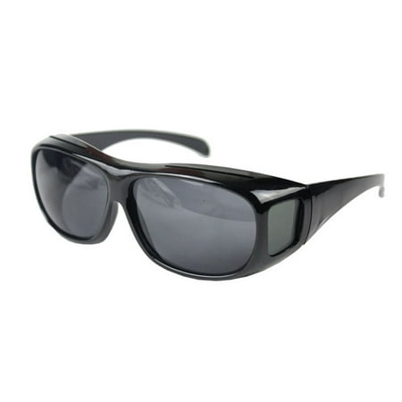 HD Night Vision Goggles Wrap Around UV Protective Sunglasses Multi-function Night Driving Glasses Color:Black