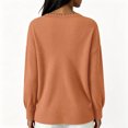 thumbnail image 3 of yillto Womens Tops Lace V Neck Ribbed Long Sleeve Dressy Fashion Elegant Loose Blouses Sweater, 3 of 6