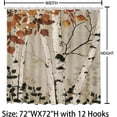 thumbnail image 2 of Fall Birch Trees Shower Curtain Autumn Maple Leaves Shower Curtain Forest Nature Scenery Decor Fabric Bathroom Curtains with 12 Plastic Hooks 72x72 in, 2 of 4