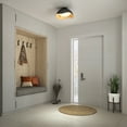 thumbnail image 4 of Adara 15 in. LED Semi Flush Mount Light 5 CCT Black and Wood Effect, 4 of 10