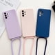 thumbnail image 4 of Strap Cord Chain Case For Samsung Galaxy A54 A14 A53 A52 A51 A34 A33 A13 S23 S22 Ultra S21 FE Necklace Lanyard Rope Matte Cover, 4 of 5