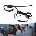 thumbnail image 1 of Casque à une Oreille avec Microphone, Oreillette Monaurale Filaire à Réduction de Bruit Légère pour Centre d'Appels et Bureau, Microphone HD, 1 of 8
