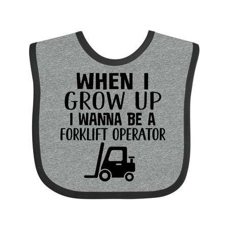

Inktastic Future Forklift Operator Boys or Girls Baby Bib