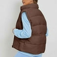 thumbnail image 4 of Lindreshi Puffer Vest Women Plus Size Clearance Womens Puffer Stand Collar Quilted Zip up Padded Puffy Sleeveless Jacket Bubble Coat, 4 of 7