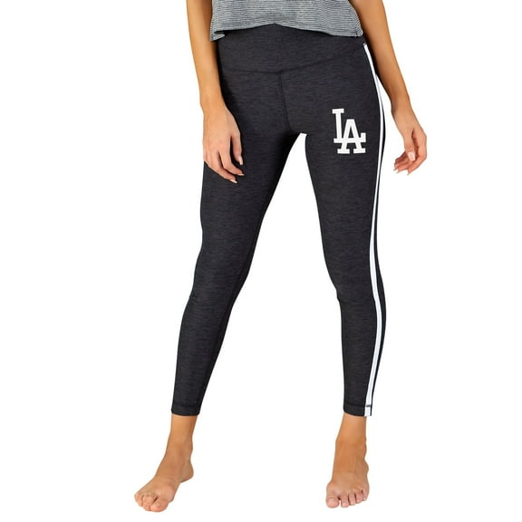 Women's Concepts Sport Charcoal/White Los Angeles Dodgers Centerline Knit Leggings