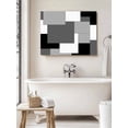 thumbnail image 6 of Black Grey Wall Art for Living Room,Canvas Picture Wall Decor for Bathroom Bedroom,Middle Century Irregular Geo Abstract Art Painting Artwork for Office Kitchen Hallway Dining Room Home Decor 20"x24", 6 of 8