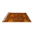 thumbnail image 2 of Ahgly Company Machine Washable Indoor Round Checkered Yellow Modern Area Rugs, 3' Round, 2 of 4