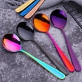 thumbnail image 3 of Joernso Soup Spoon Mirror Surface Ergonomic Stainless Steel Non-stick Rust-proof Dinner Spoon Kitchen Supplies, 3 of 8