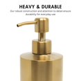 thumbnail image 3 of Yew Design Dispensador de jabón de latón dorado de acero inoxidable para fregadero de baño y cocina, bomba dispensadora de jabón para platos de mano redonda recargable de 15 oz para loción detergente, 3 of 5