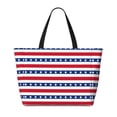 thumbnail image 2 of Disketp American Patriotic Stars And Stripes Bolsa de Playa de Gran Capacidad, Bolso Impermeable y a Prueba de Arena para Mujer, Ideal para Playa, Piscina y Natación, 2 of 7