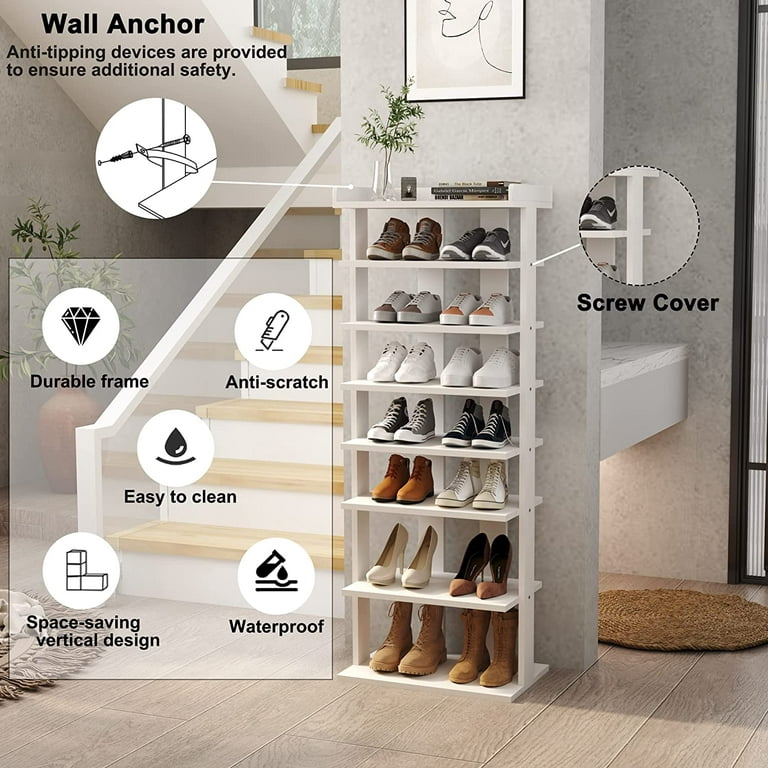 7-tier Shoe Rack For Closet And Entryway - Vertical Storage