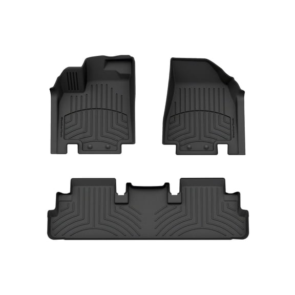 WeatherTech FloorLiner HP Custom Fit Floor Mats compatible with QX60, Pathfinder - 1st & 2nd Row, Black