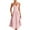 Pink, variant on WIZUTIZ Womens Dresses Summer Leisure Skinny Fit Swing Tie Back Adjustable Solid Vacation Dress Sleeveless V-Neck Vacation Dress for Womens Midi Dress Comfy Beach Dress Red