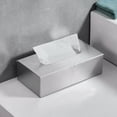 thumbnail image 2 of RVKXHD Rectangular Tissue Box Cover - Napkin Holder, Facial Tissue Storage Box - Decorative Holder for Bathroom, Bedroom, Nightstand, Office - Stainless Steel, Brushed Nickel, 2 of 9