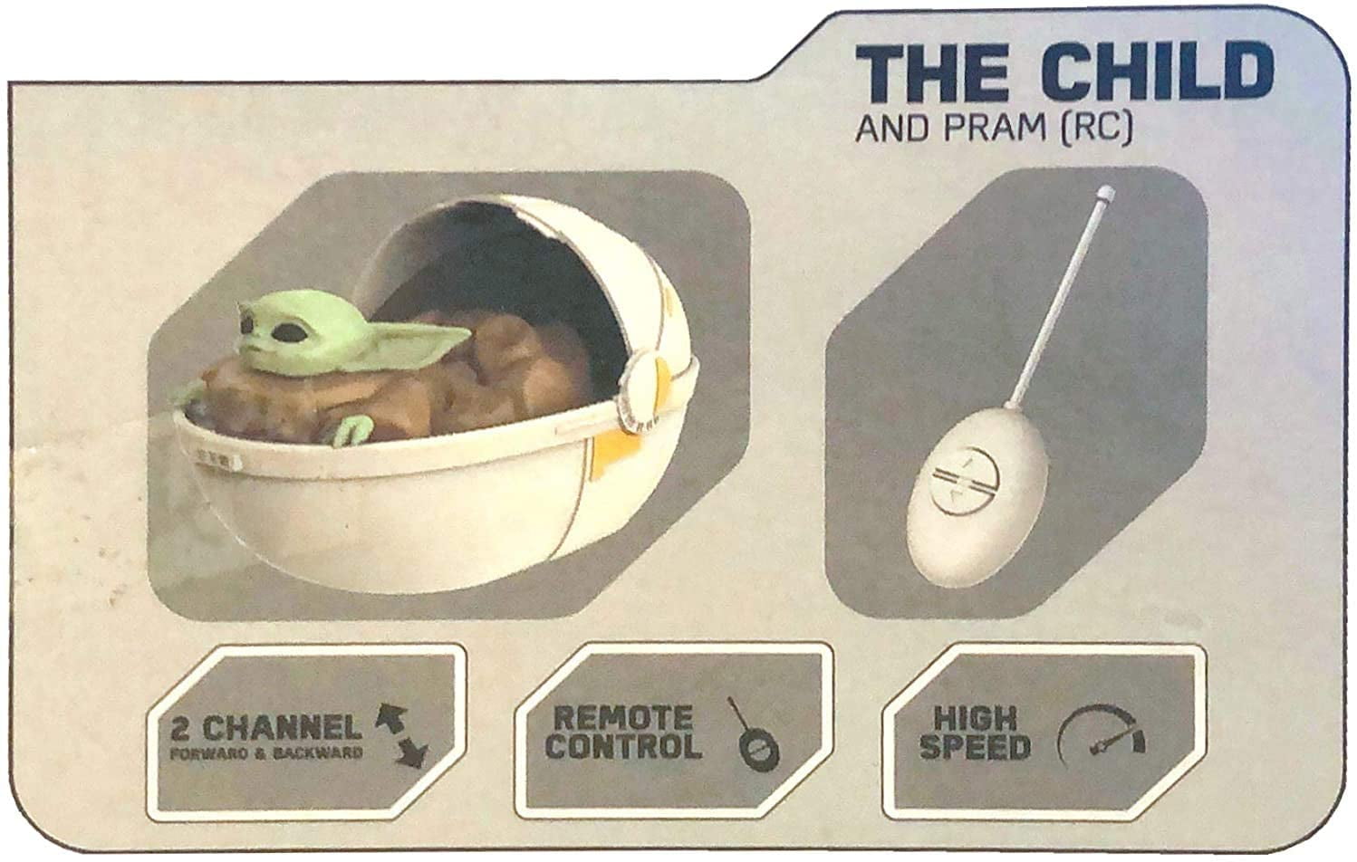 STAR WARS THE CHILD AND PRAM Hover Pod Carrier Baby Yoda RC Remote Controlled 