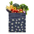 thumbnail image 1 of Yellow Retro Daisy Shopping Bag - Foldable, Washable & Spacious Reusable Tote for Groceries, 1 of 6