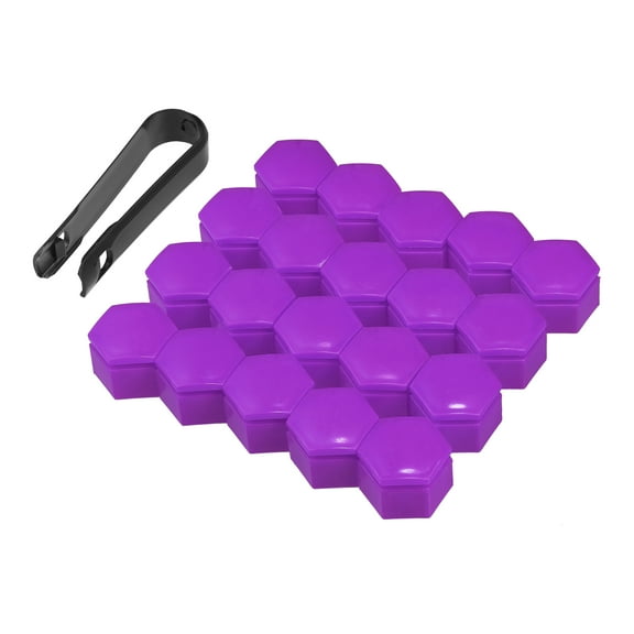 Unique Bargains 20 Pcs 22mm Wheel Lug Nut Covers for Land Rover Range Rover Sport 2006-2013 for Buick Regal 15-17 Purple